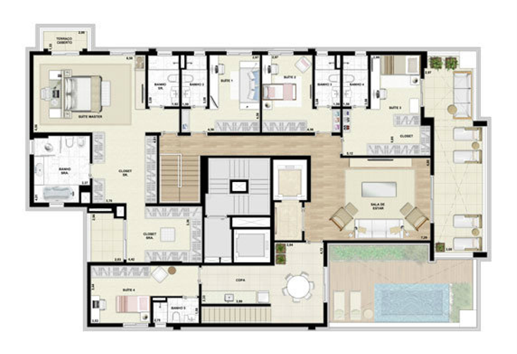 Apartamento à venda com 4 quartos, 346m² - Foto 3