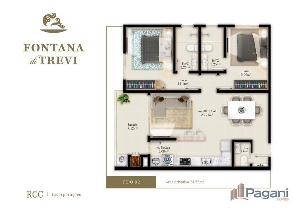 Apartamento à venda com 2 quartos, 70m² - Foto 25