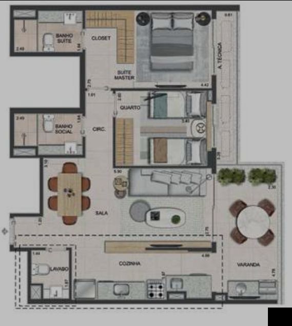 Apartamento à venda com 3 quartos, 106m² - Foto 23