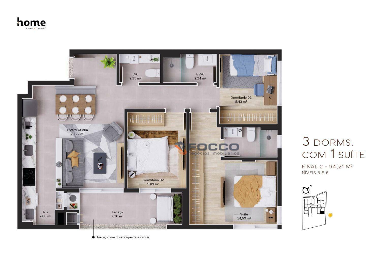 Apartamento à venda com 2 quartos, 71m² - Foto 17