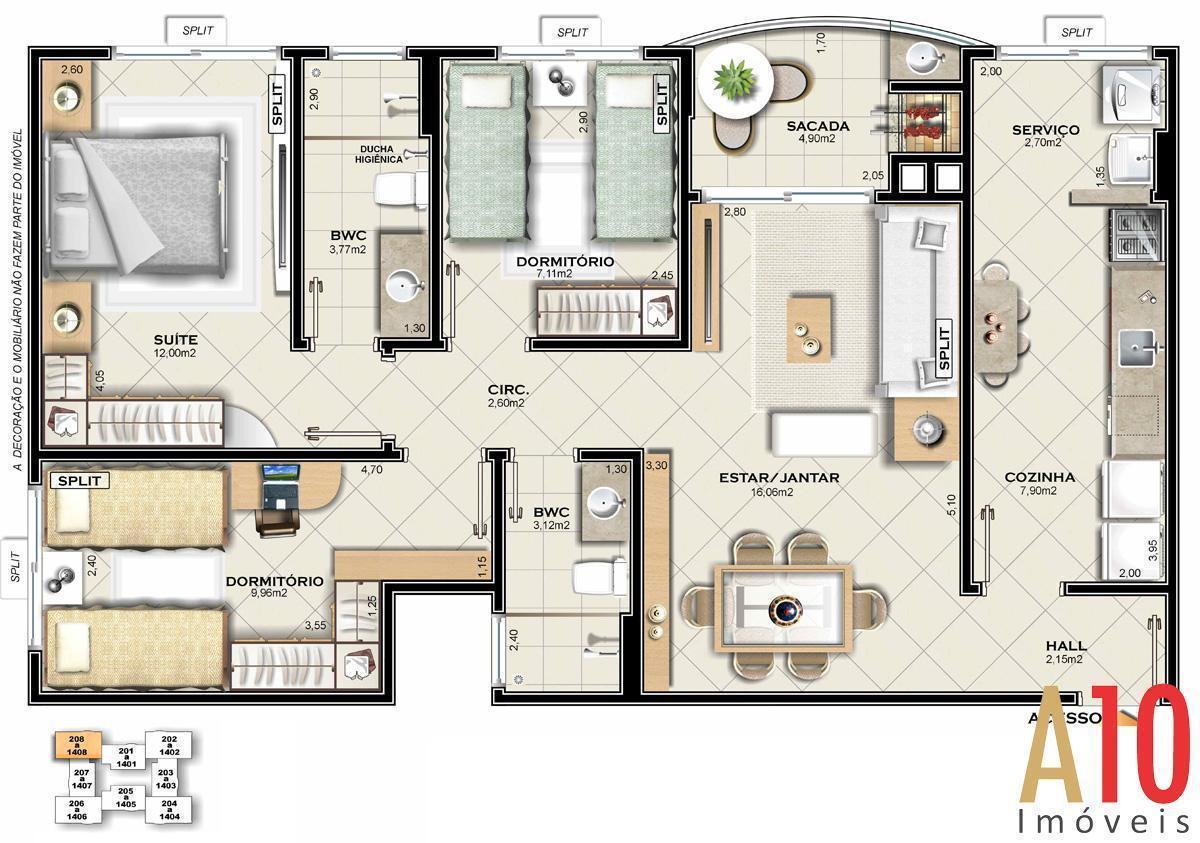 Apartamento à venda com 3 quartos, 82m² - Foto 29