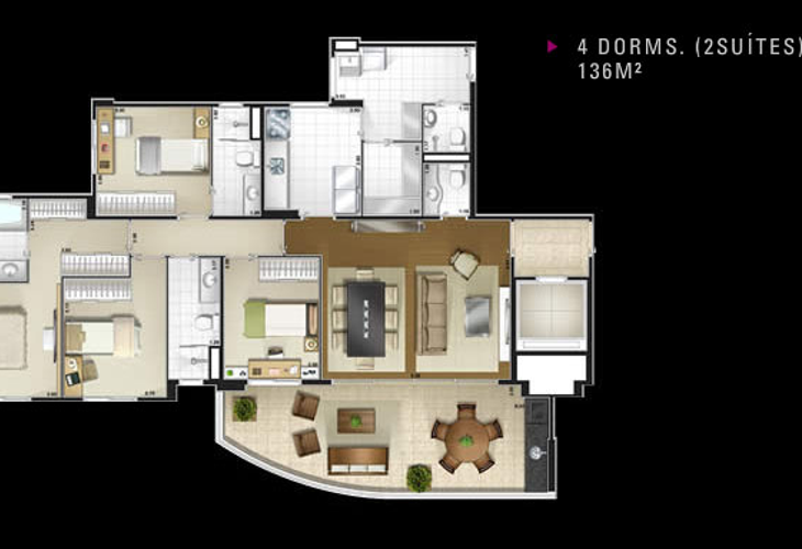 Apartamento à venda com 4 quartos, 135m² - Foto 12