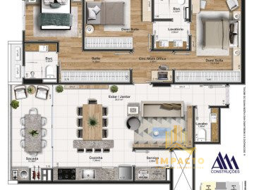 Apartamento à venda com 3 quartos, 158m² - Foto 12