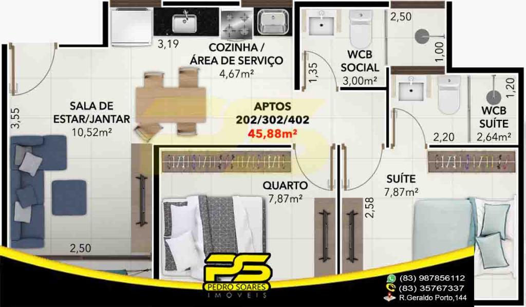 Apartamento à venda com 3 quartos, 60m² - Foto 15