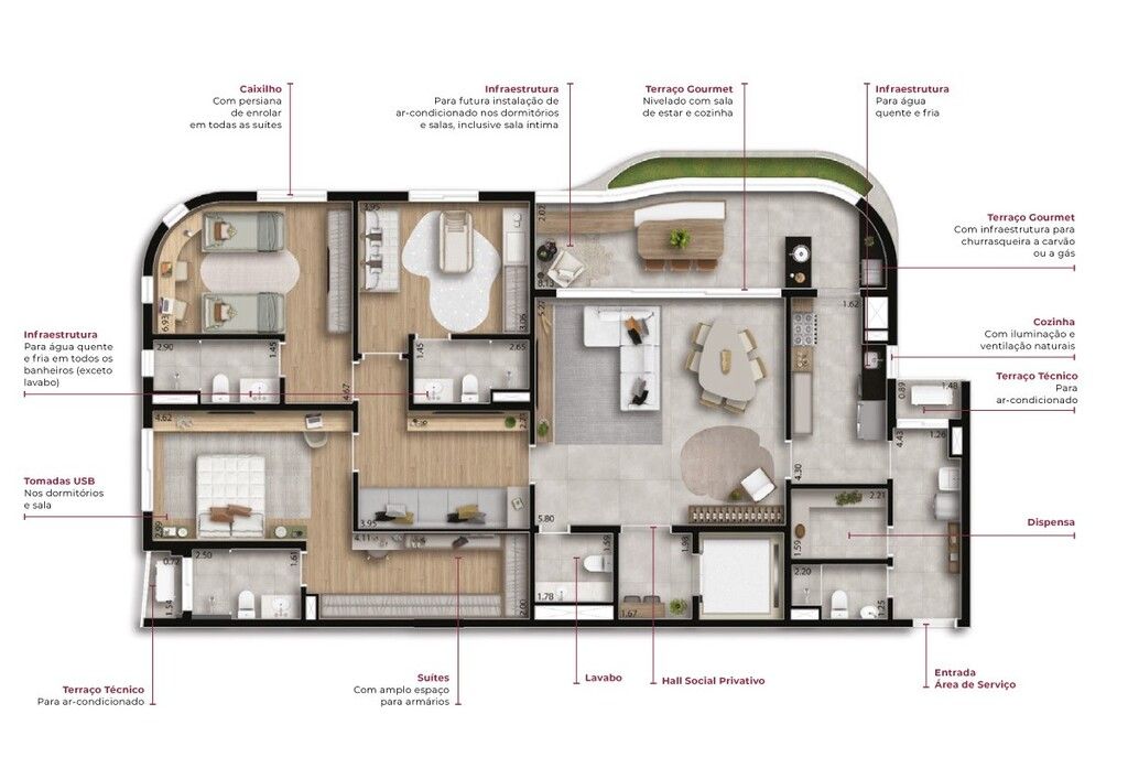 Apartamento à venda com 4 quartos, 299m² - Foto 16