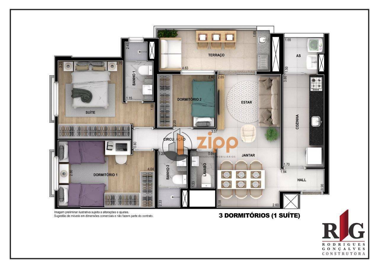 Apartamento à venda com 3 quartos, 83m² - Foto 29