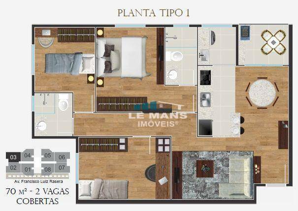 Apartamento à venda com 3 quartos, 70m² - Foto 38