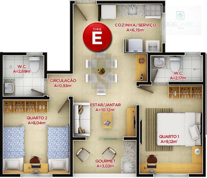 Apartamento à venda com 3 quartos, 59m² - Foto 32
