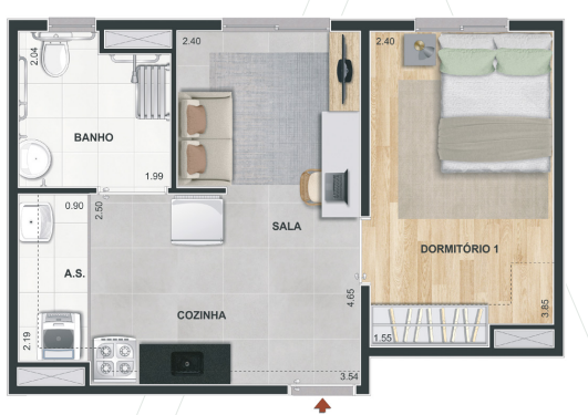 Apartamento à venda com 1 quarto, 34m² - Foto 31