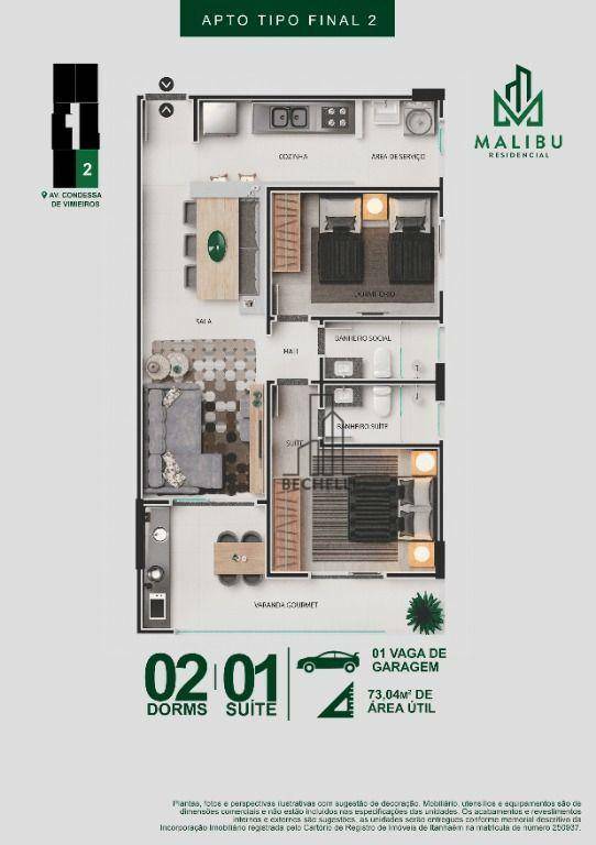 Apartamento à venda com 2 quartos, 73m² - Foto 10