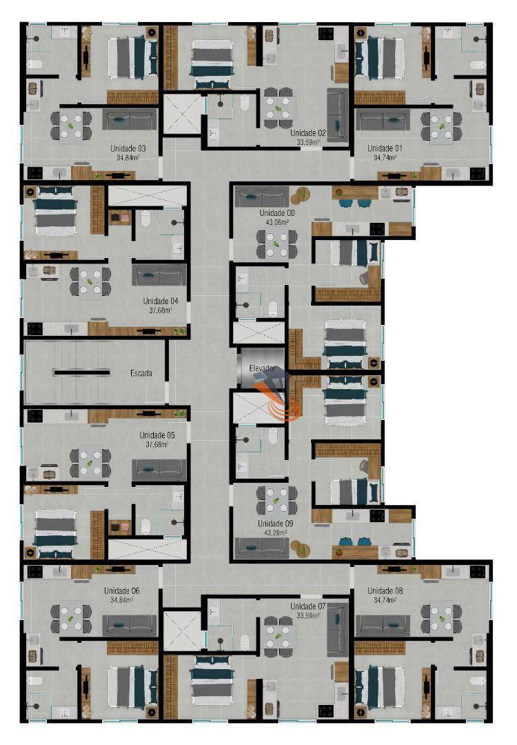 Apartamento à venda com 1 quarto, 33m² - Foto 11