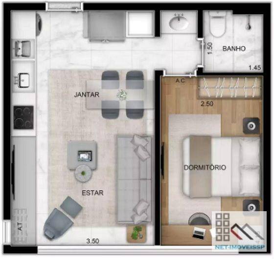 Apartamento à venda com 1 quarto, 51m² - Foto 14