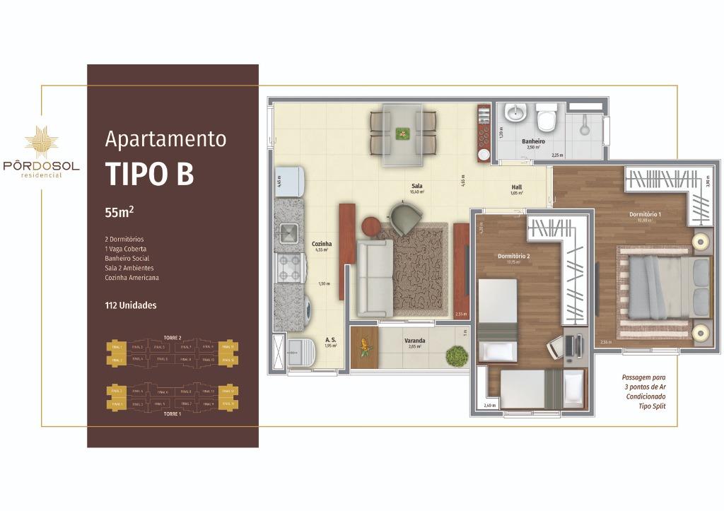 Apartamento à venda com 2 quartos, 55m² - Foto 29