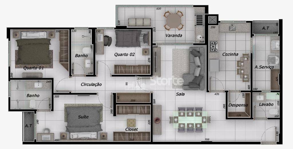 Apartamento à venda com 3 quartos, 188m² - Foto 33