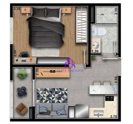 Apartamento à venda com 2 quartos, 44m² - Foto 4