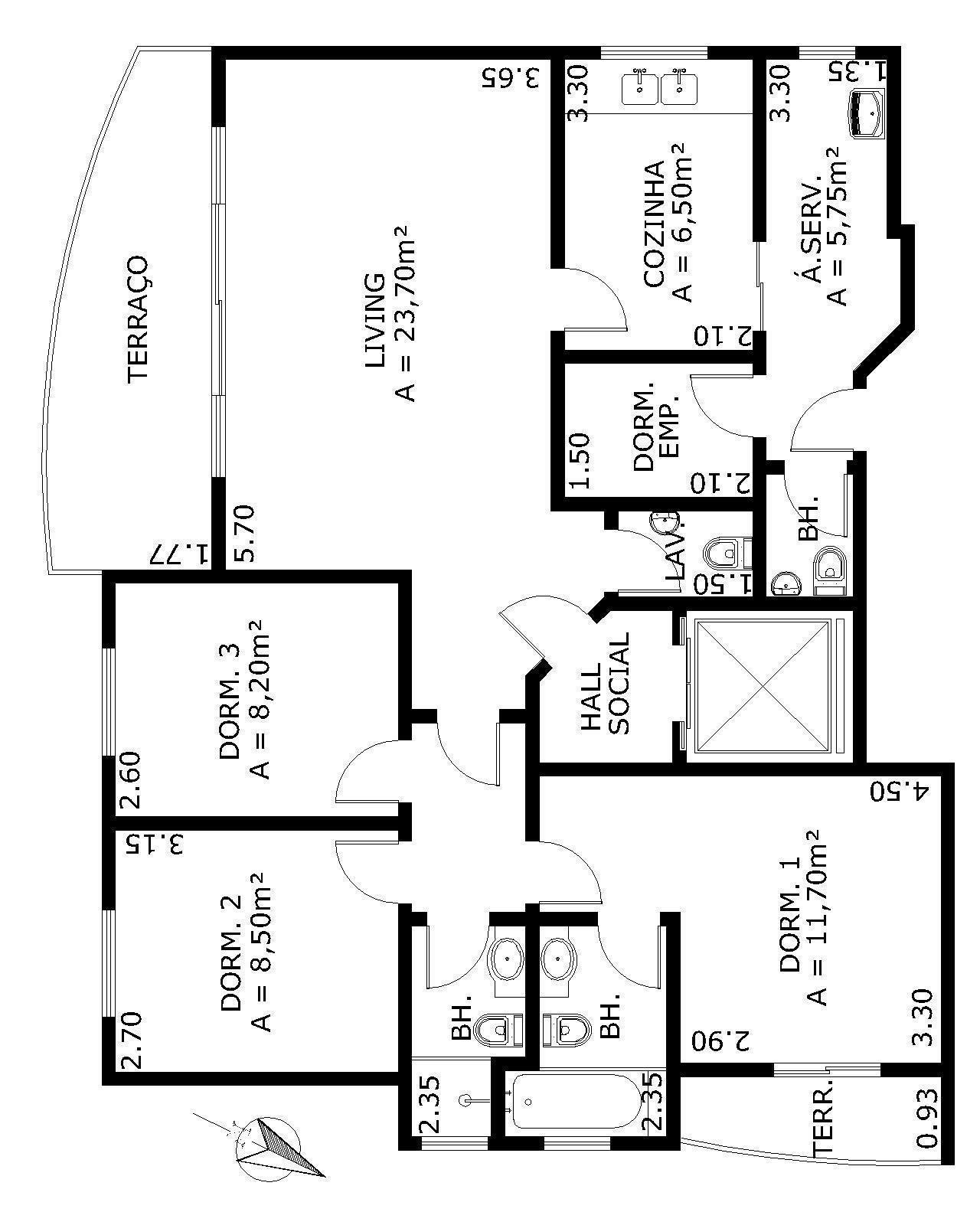 Apartamento à venda com 3 quartos, 104m² - Foto 2