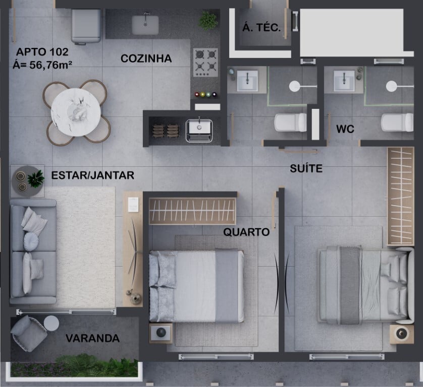 Apartamento à venda com 3 quartos, 71m² - Foto 29