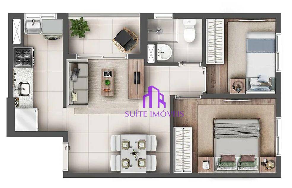 Apartamento à venda com 2 quartos, 39m² - Foto 6