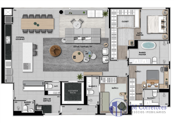 Apartamento à venda com 3 quartos, 185m² - Foto 20