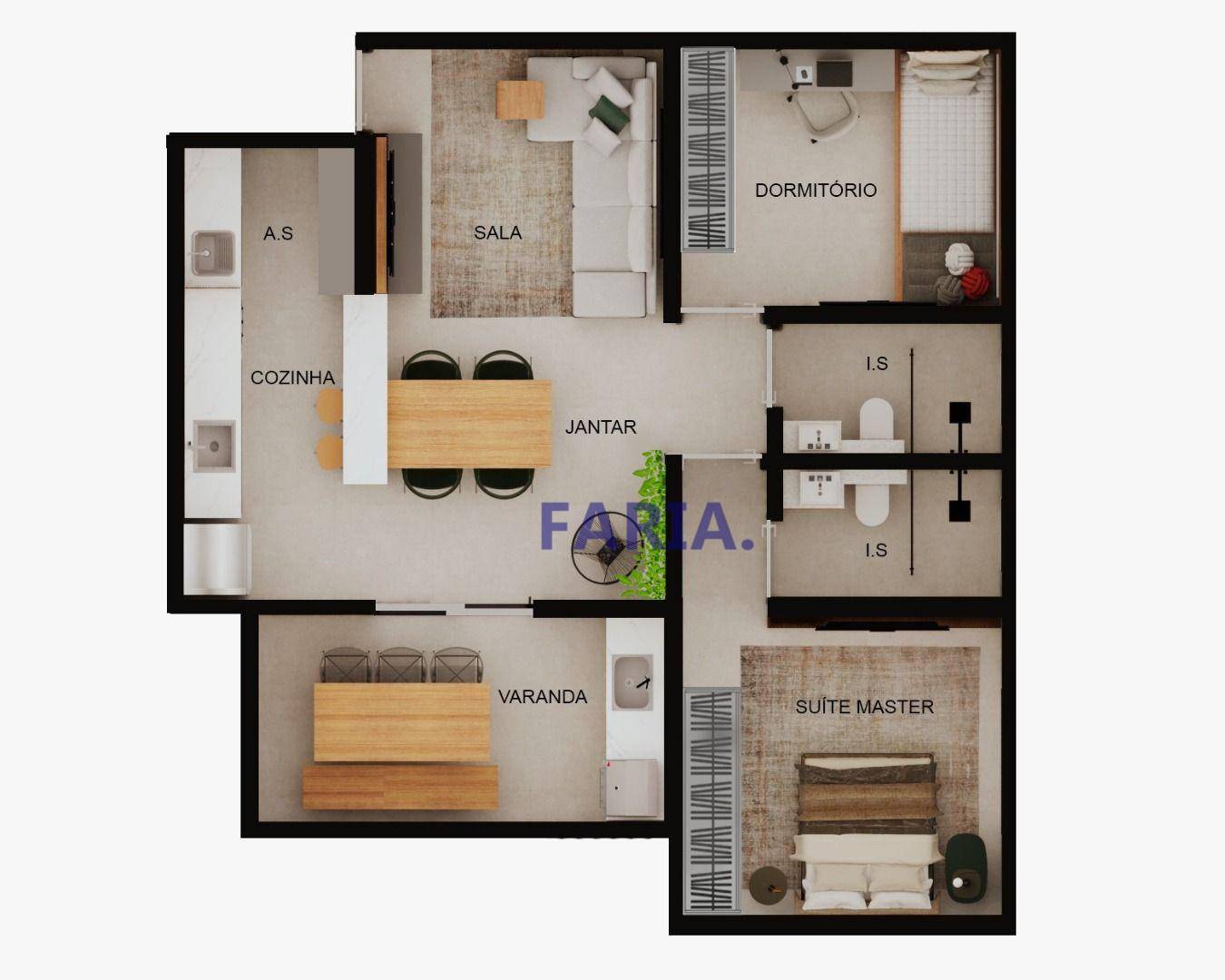 Apartamento, 2 quartos, 70 m² - Foto 1