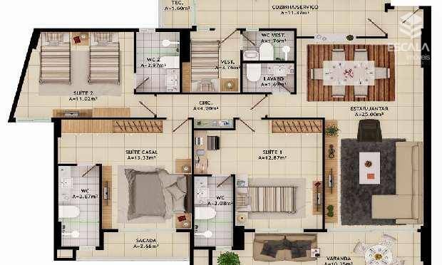 Apartamento à venda com 3 quartos, 123m² - Foto 30