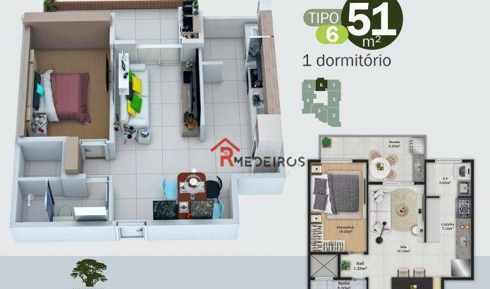 Apartamento à venda com 1 quarto, 51m² - Foto 19