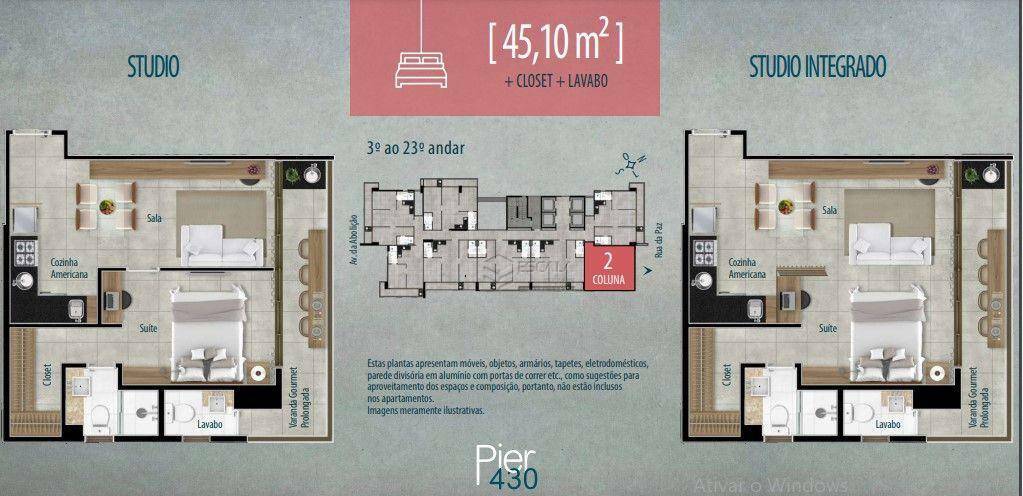 Apartamento à venda com 1 quarto, 38m² - Foto 64