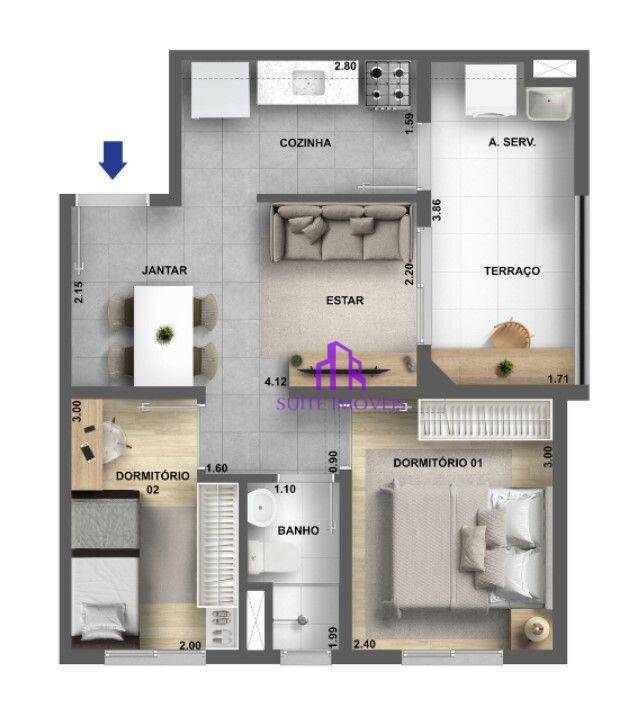 Apartamento à venda com 2 quartos, 35m² - Foto 25