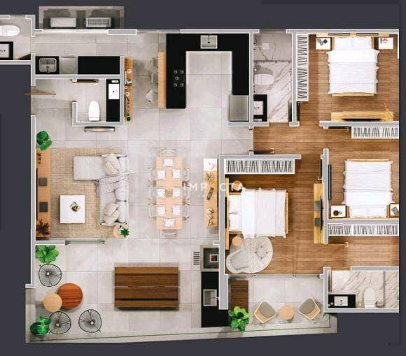 Apartamento à venda com 3 quartos, 142m² - Foto 8