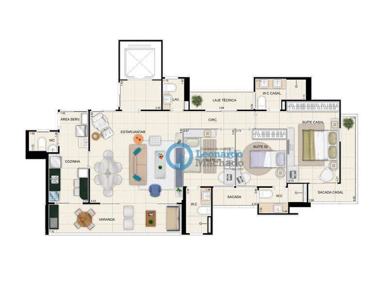 Apartamento à venda com 3 quartos, 118m² - Foto 8