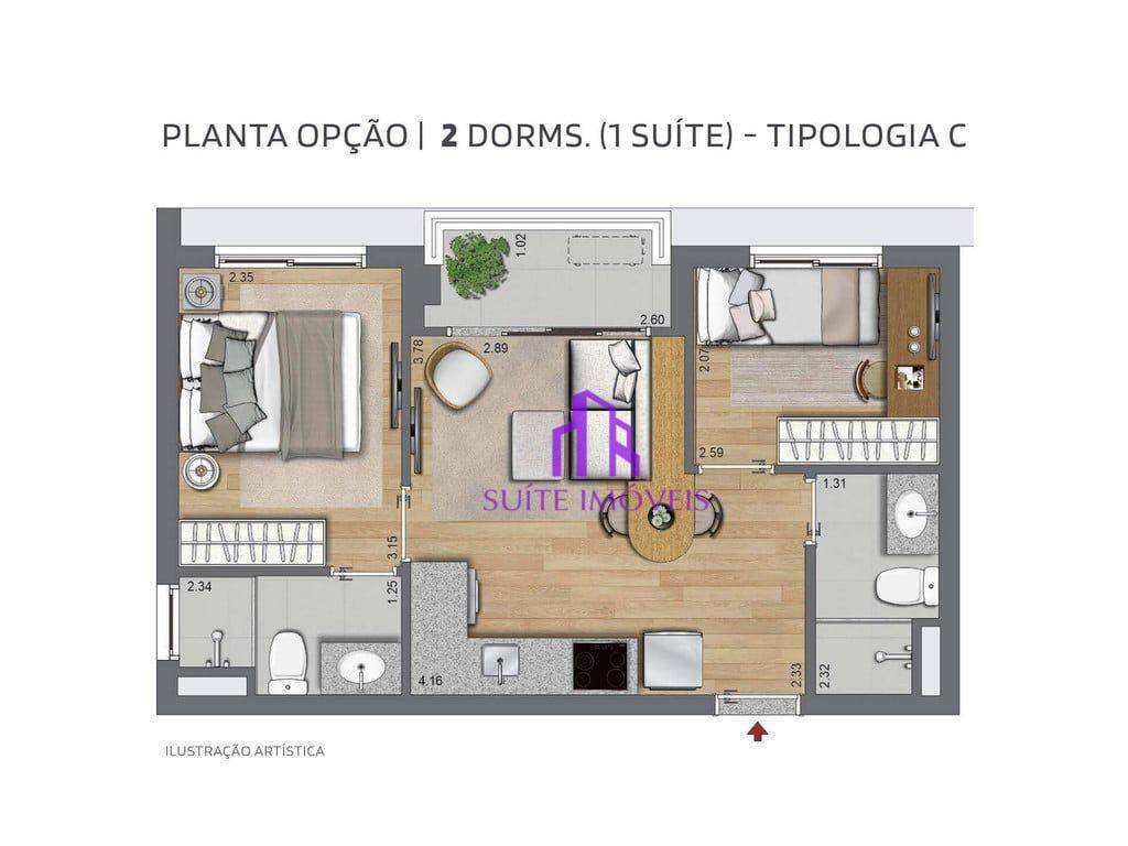 Apartamento à venda com 2 quartos, 41m² - Foto 23