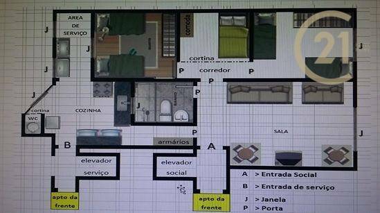 Apartamento para alugar com 3 quartos, 82m² - Foto 11