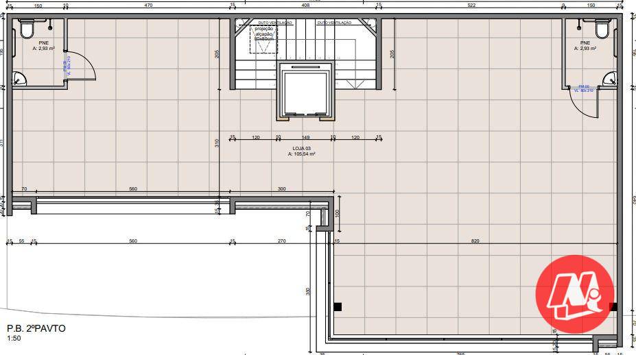 Loja-Salão para alugar, 105m² - Foto 3