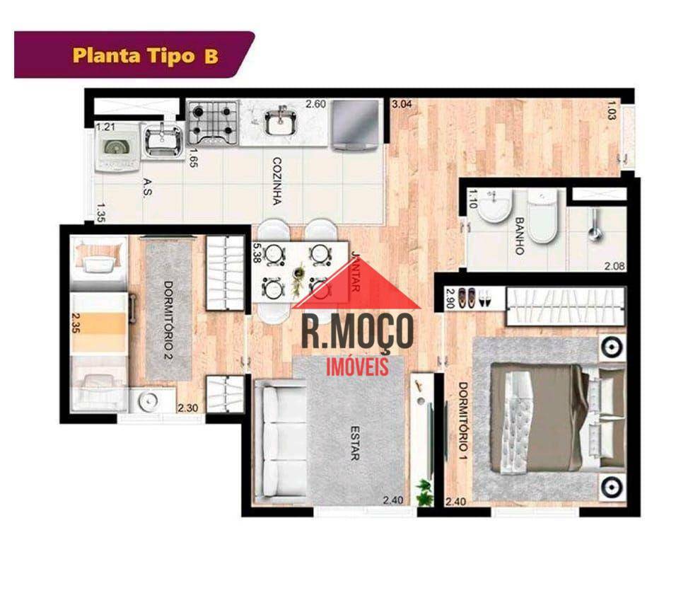 Apartamento à venda com 2 quartos, 39m² - Foto 38