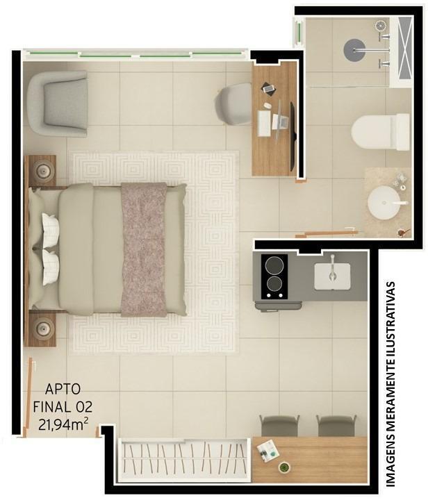 Apartamento à venda com 1 quarto, 21m² - Foto 11