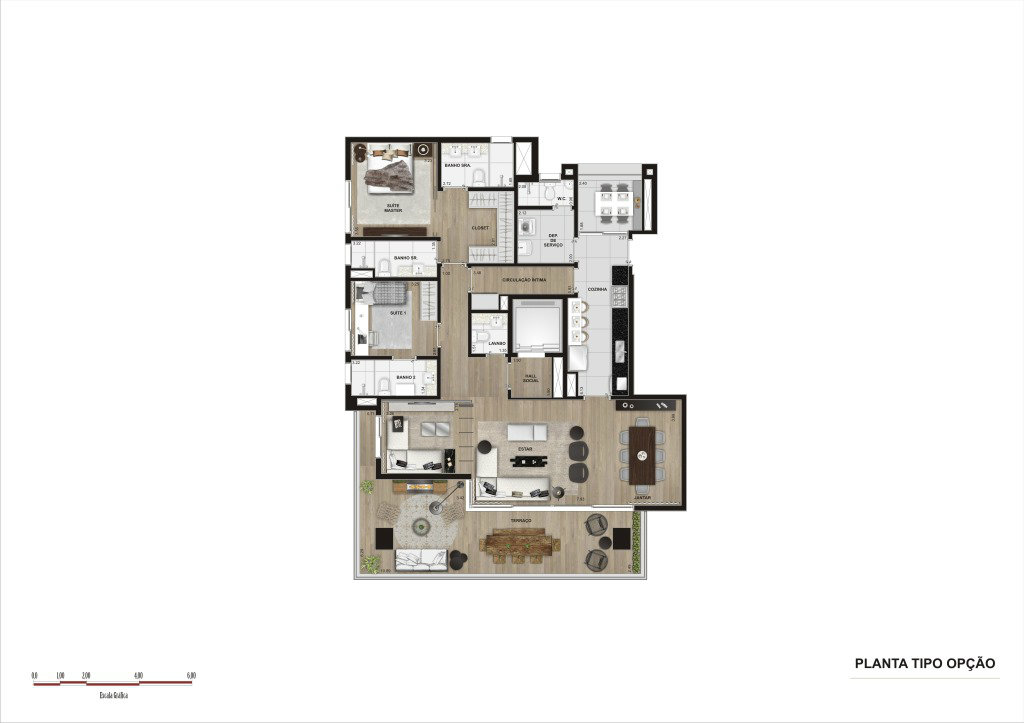 Apartamento à venda com 3 quartos, 181m² - Foto 2