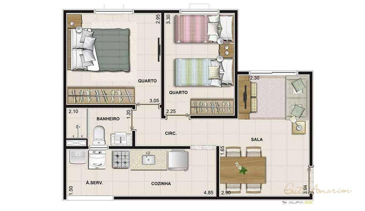 Apartamento à venda com 2 quartos, 51m² - Foto 32