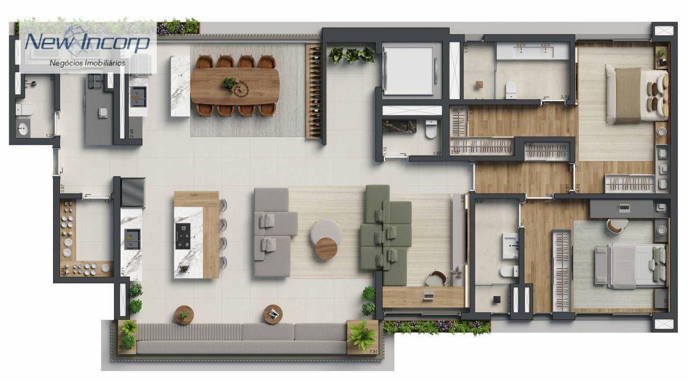 Apartamento à venda com 3 quartos, 198m² - Foto 16