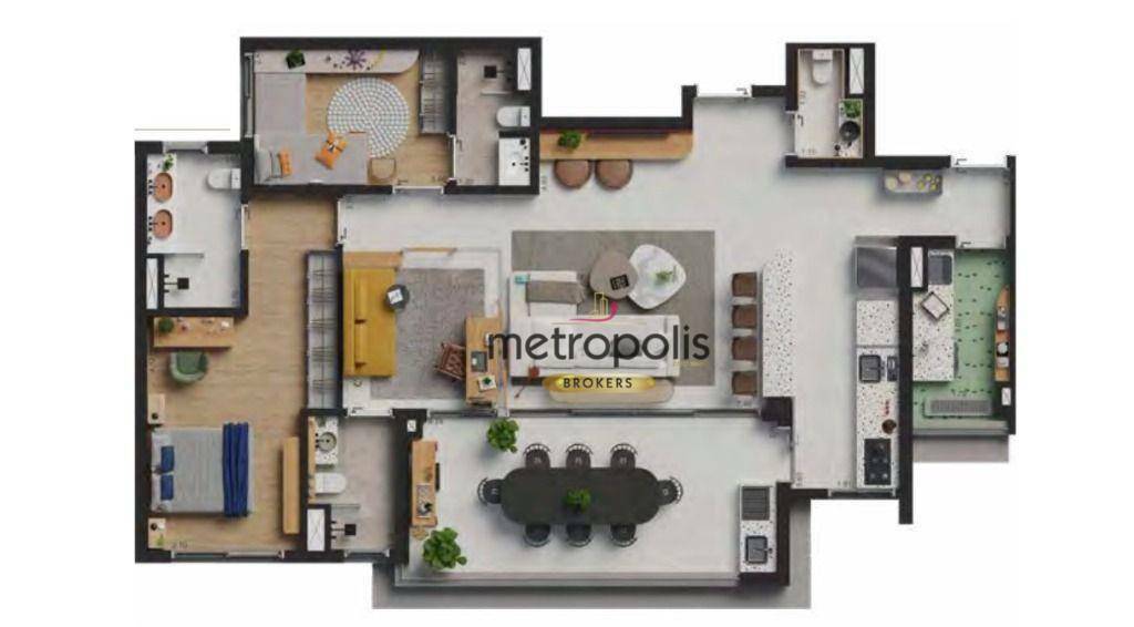 Apartamento à venda com 2 quartos, 131m² - Foto 2