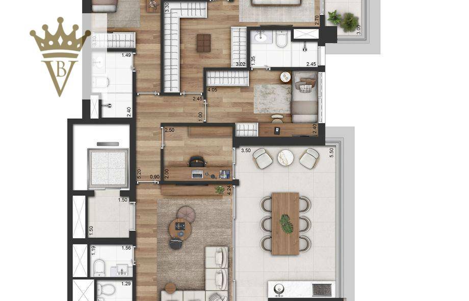 Apartamento à venda com 3 quartos, 142m² - Foto 22