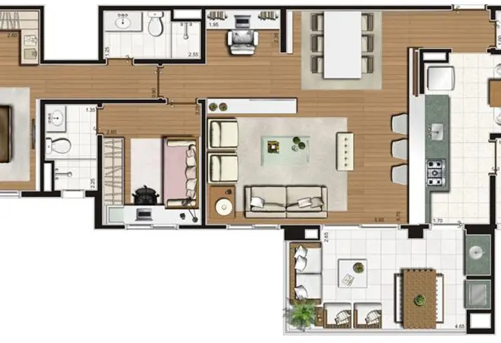 Apartamento à venda com 2 quartos, 141m² - Foto 5