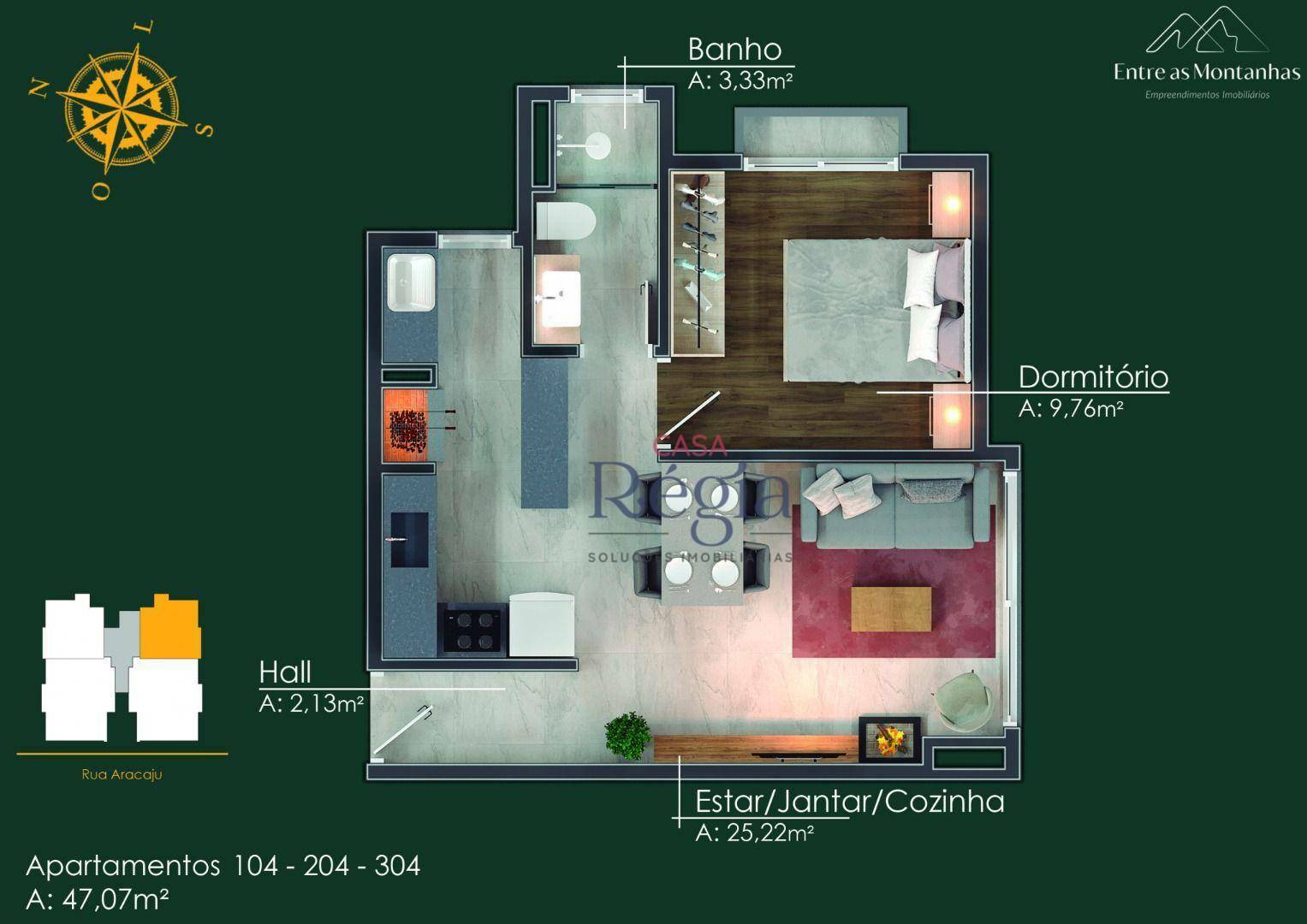 Apartamento à venda com 1 quarto, 47m² - Foto 10