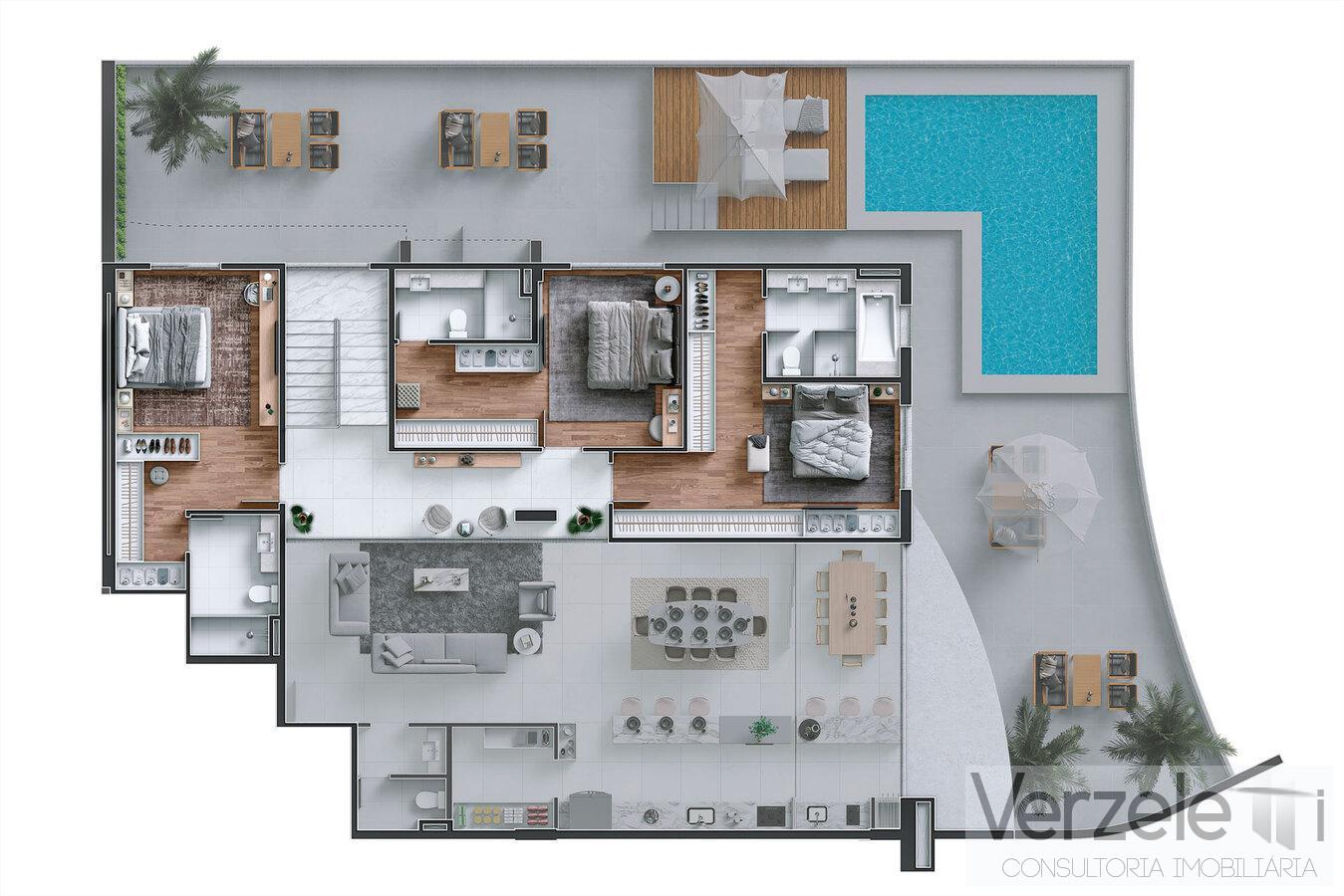 Apartamento à venda com 4 quartos, 180m² - Foto 4