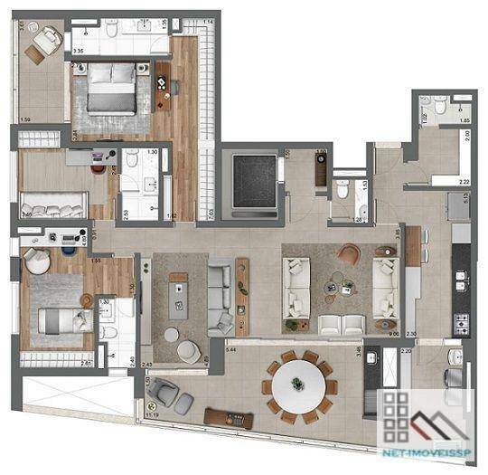 Apartamento à venda com 3 quartos, 189m² - Foto 26