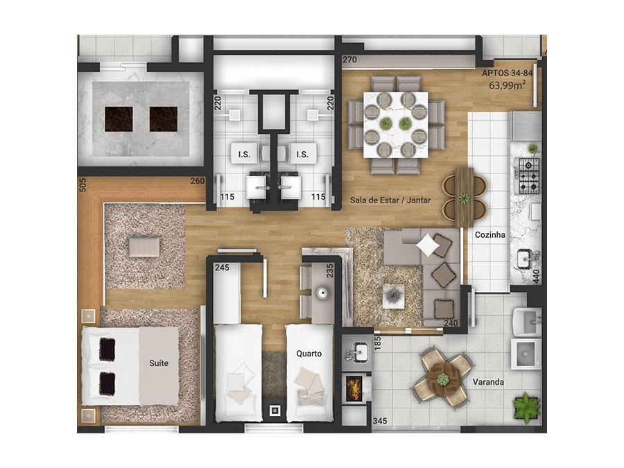 Apartamento à venda com 2 quartos, 62m² - Foto 13