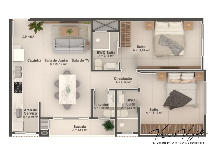 Apartamento à venda com 3 quartos, 86m² - Foto 15