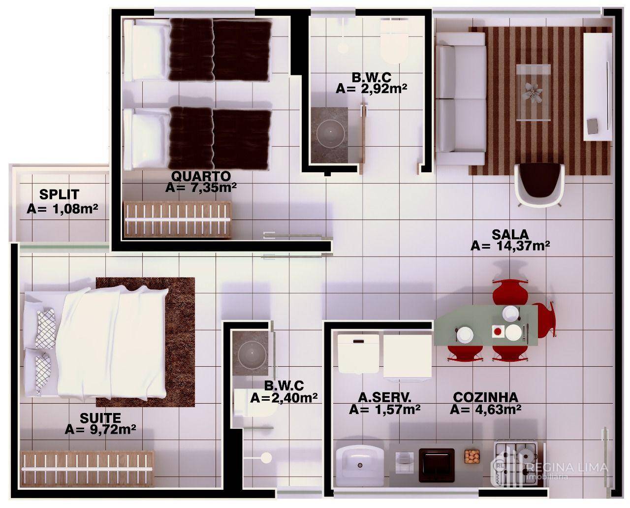 Apartamento à venda com 3 quartos, 60m² - Foto 29