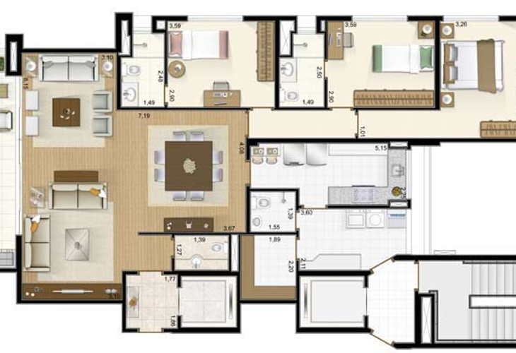 Apartamento à venda com 3 quartos, 166m² - Foto 10