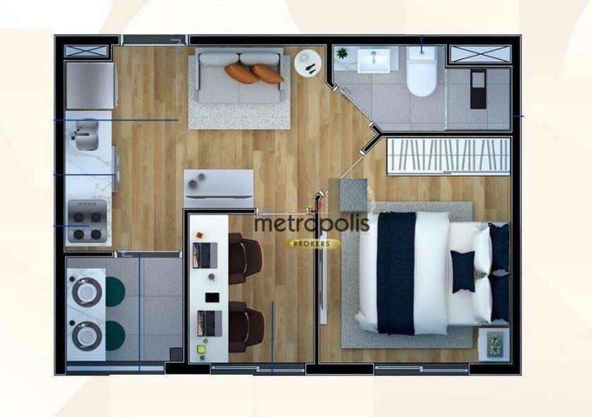 Apartamento à venda com 1 quarto, 26m² - Foto 9