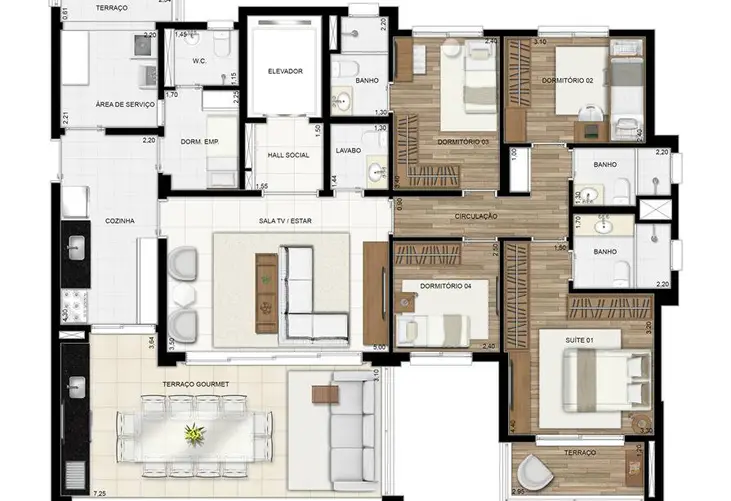 Apartamento à venda com 4 quartos, 135m² - Foto 8